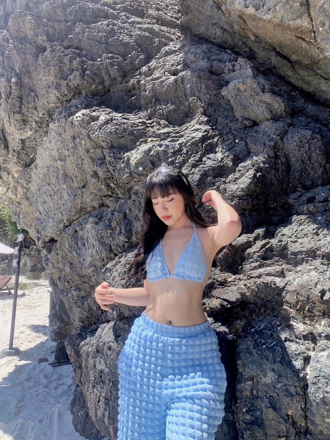 Set bikini 3 món,quần dài