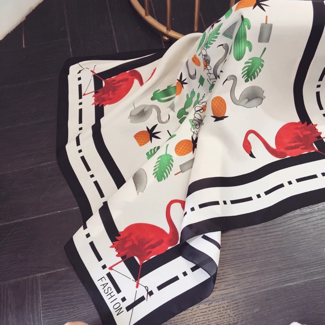 [HCM]Khăn lụa vuông size 70x70cm Khăn choàng cổ lụa thanh lịch
