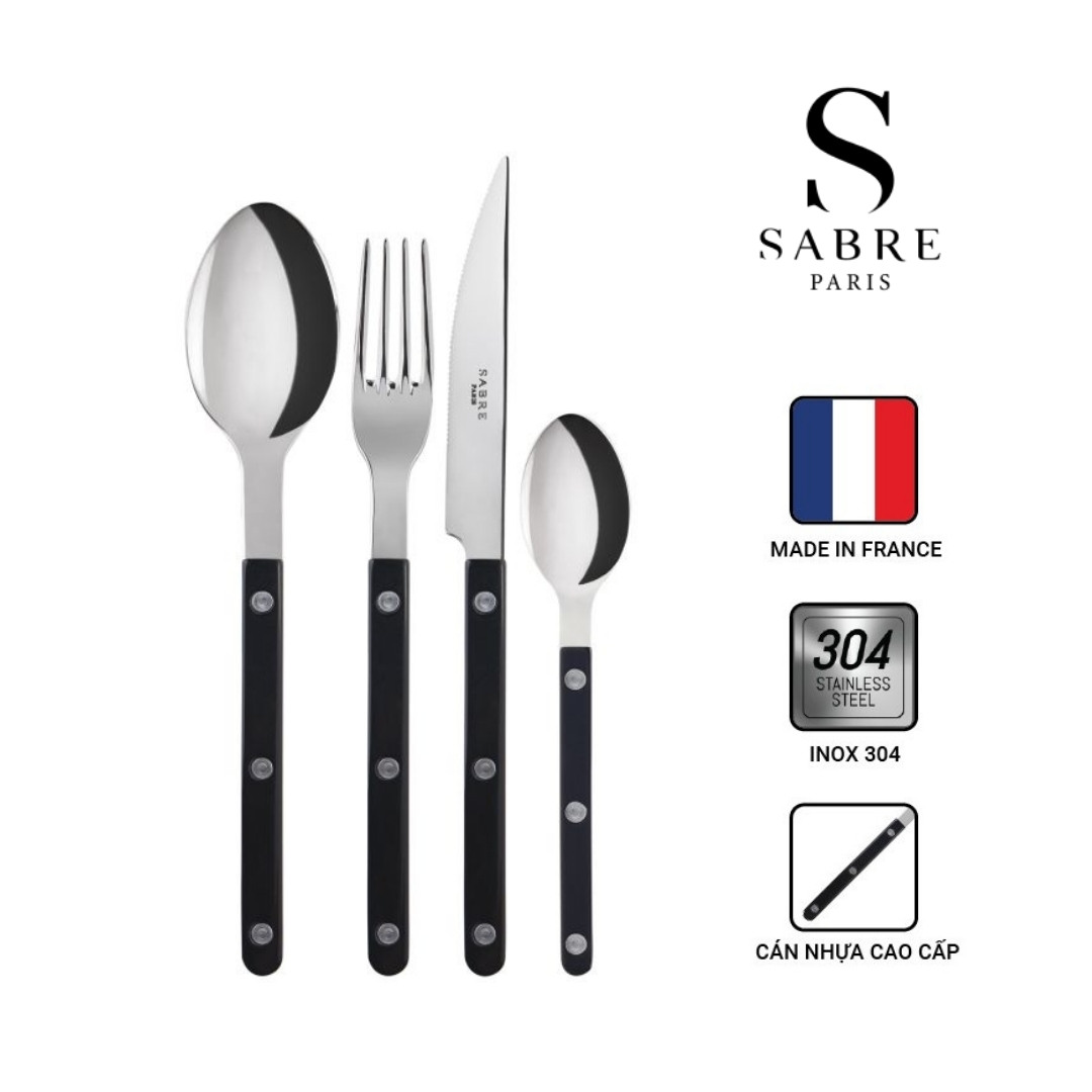 Dao, thìa, dĩa inox Sabre màu đen- BÁN LẺ