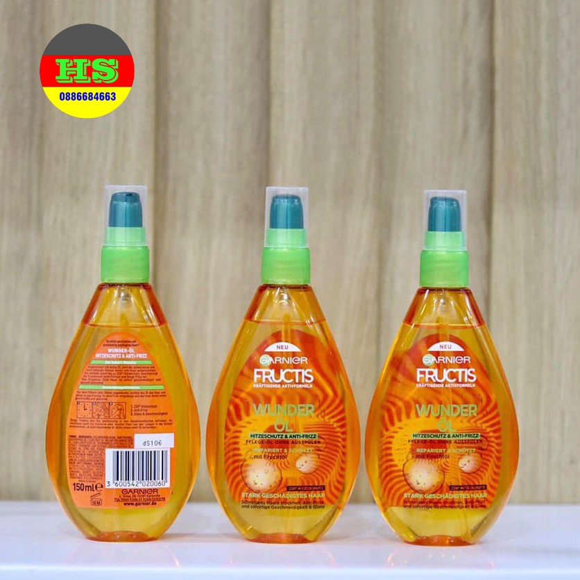 DẦU DƯỠNG TÓC GARNIER FRUCTIS CHUYÊN DỤNG CHO TÓC KHÔ