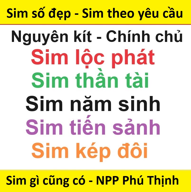 Sim Viettel số đẹp, Sim đẹp tự chọn, Sim chưa kích hoạt
