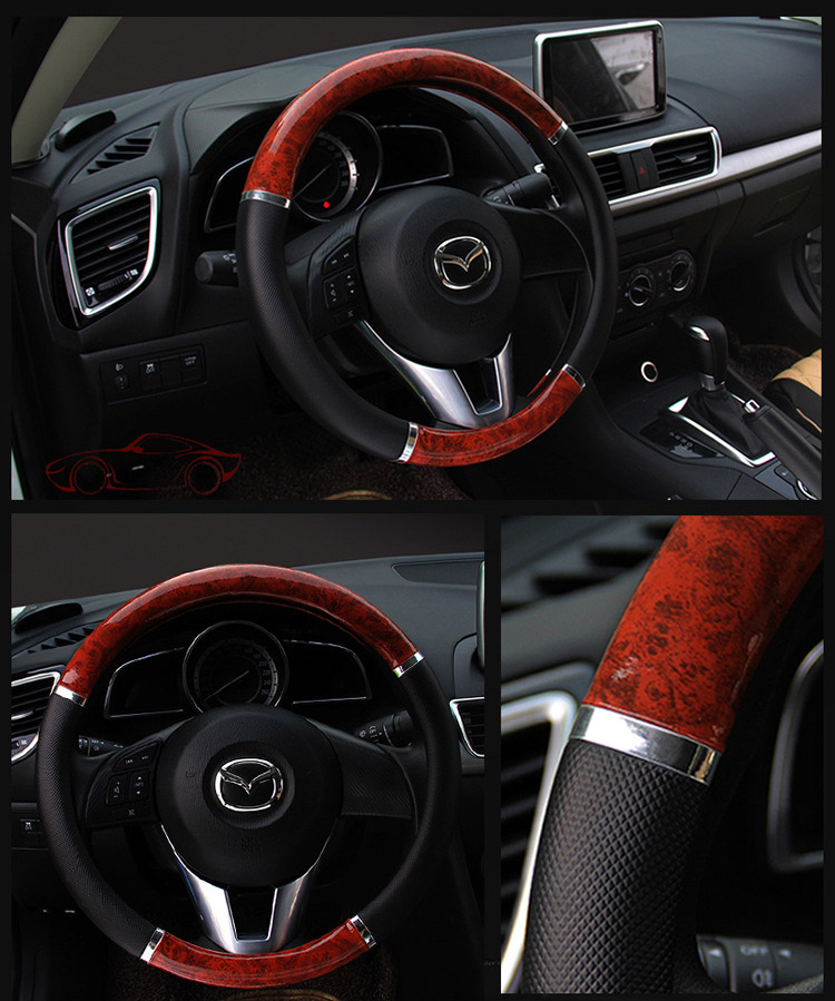 🚗  Bọc vô lăng màu vỏ gỗ sang trọng