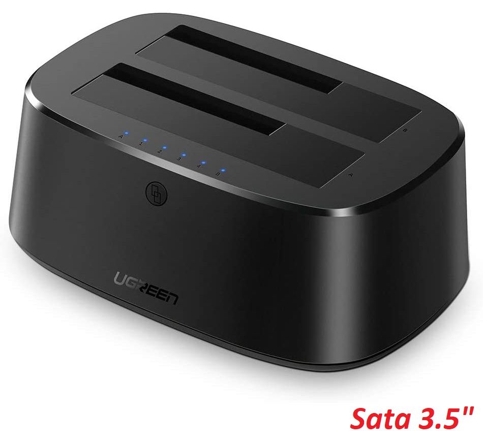 Ugreen 50857 usb 3.0 đế gắn 2 ổ cứng có 2 khay ra sata eu cm198