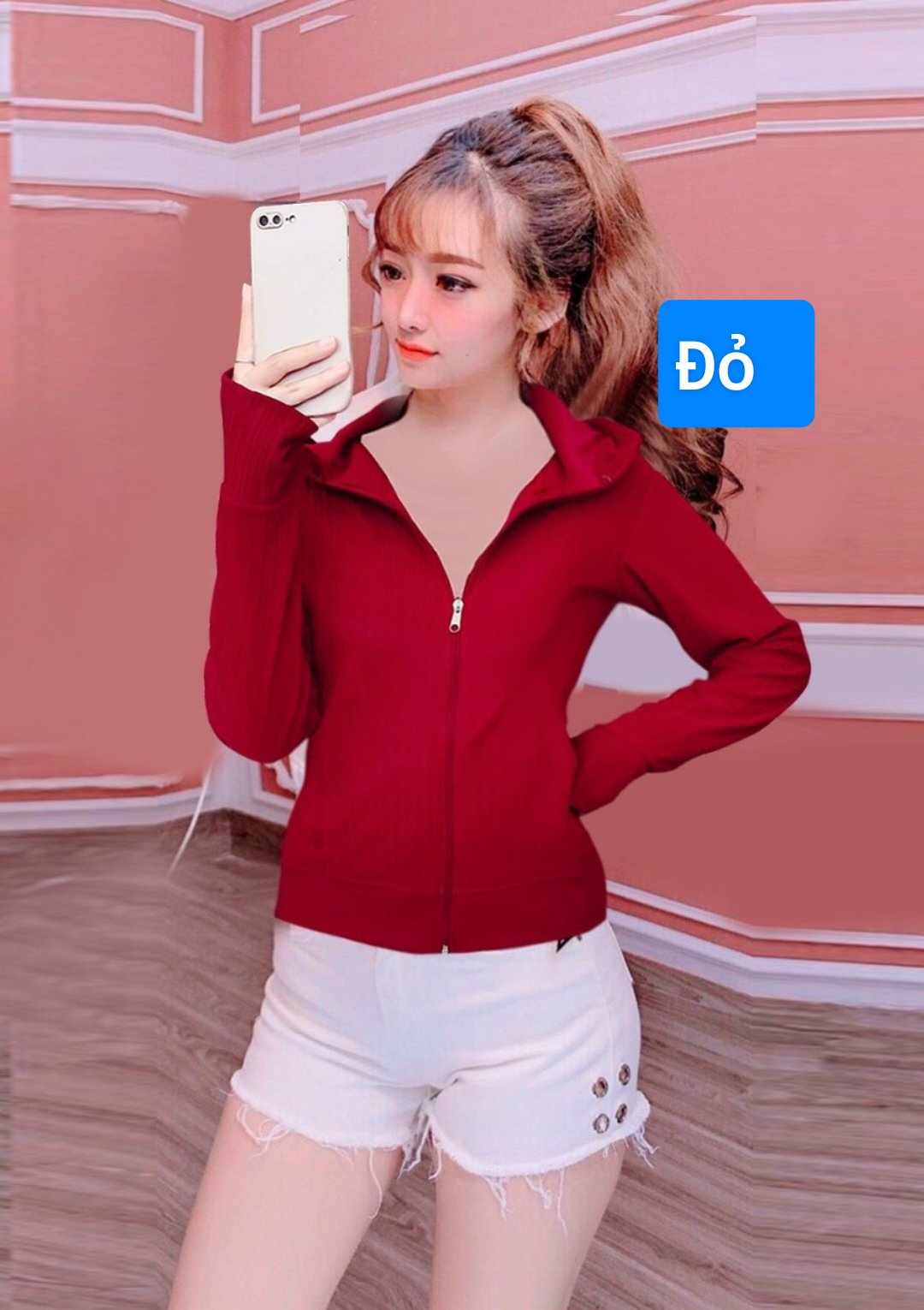 Áo khoác nữ chất đũa đốm 4 túi chất mát form dáng trẻ trung đi chơi đi làm đều xinh