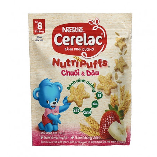 Bánh ăn dặm Nestlé Cerelac Nutripuffs (50g)
