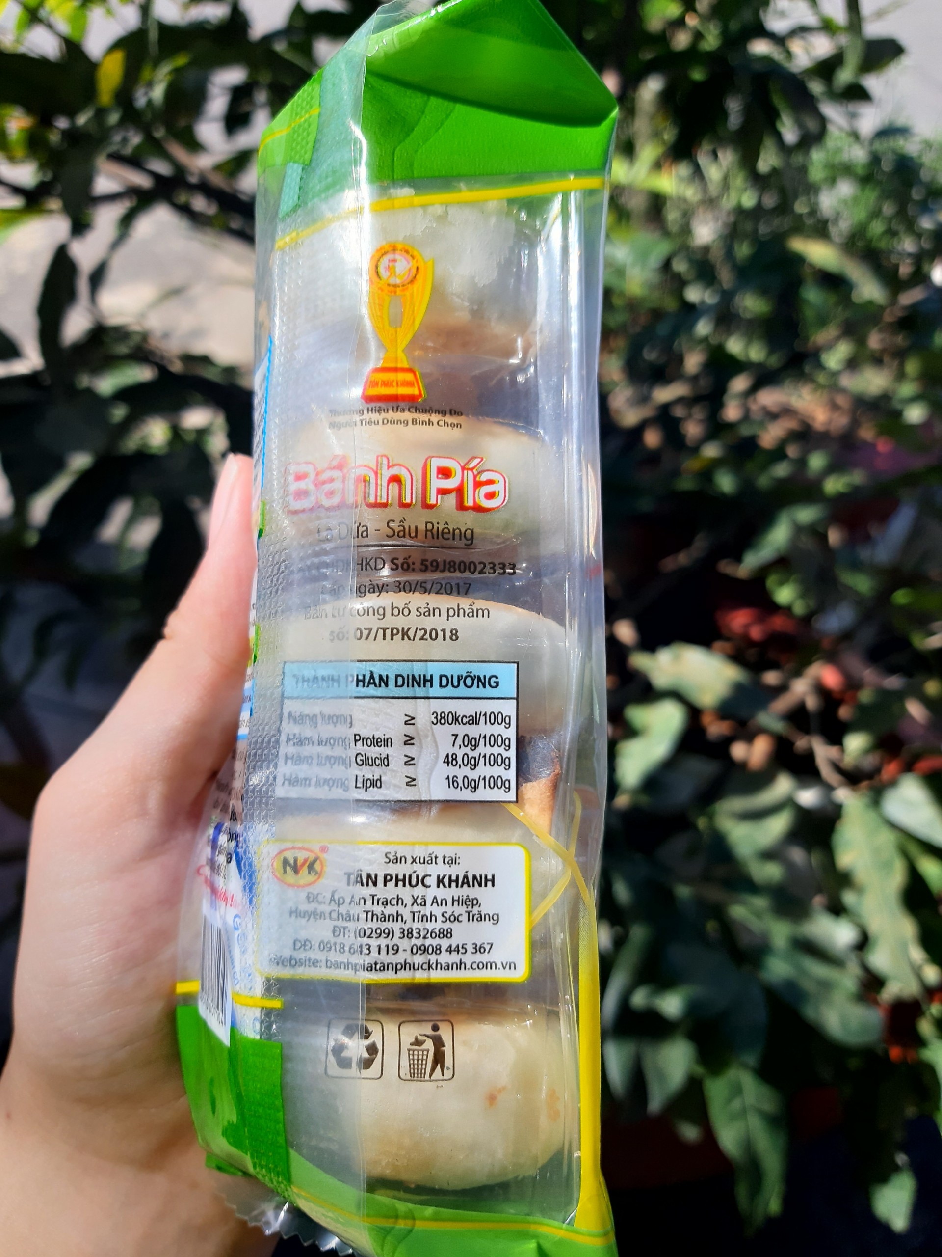 1 cây bánh pía mini tân phúc khánh siêu ngon( cây 5 cái)