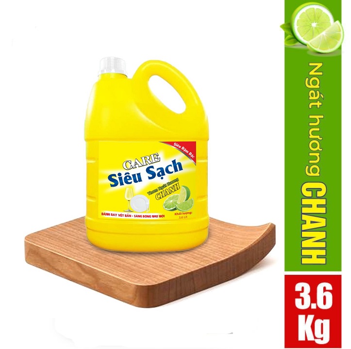 Nước Rữa Chén Care Siêu Sạch Siêu Đậm Đặc 3600 ML
