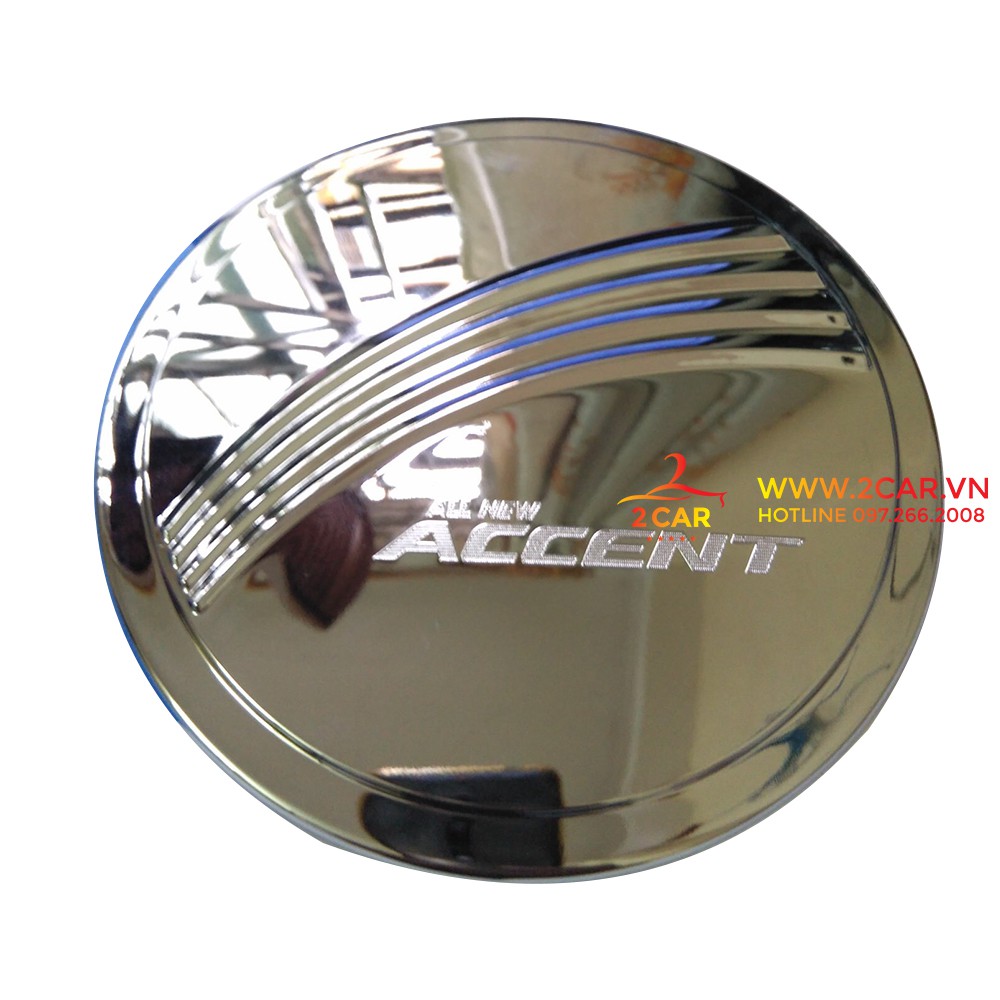 Ốp nắp bình xăng xe hyundai accent 2018- 2020- 2021- 2022- 2023 mạ crom cao cấp