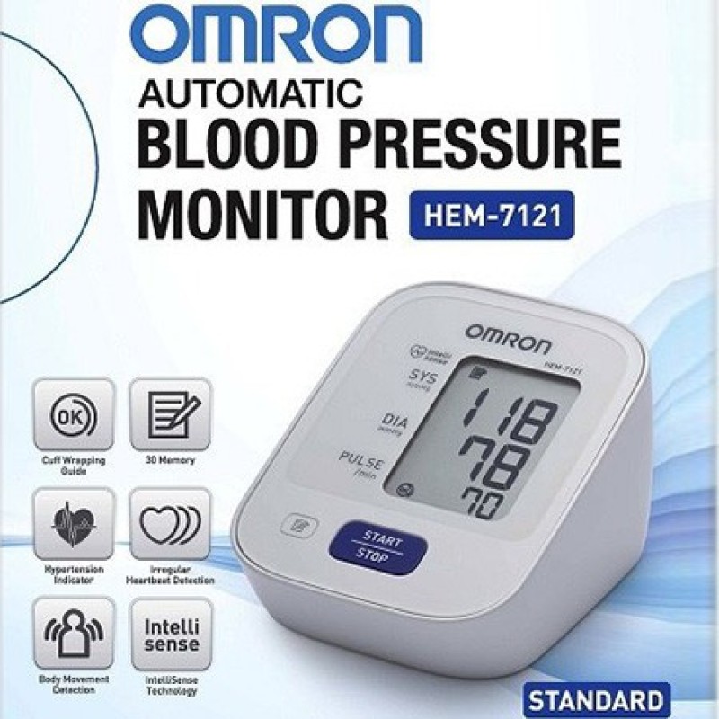 Máy đo huyết áp bắp tay tự động Omron Hem-7121 Nhật Bản, sản phẩm đa dạng, chất lượng tốt, đảm bảo an toàn sức khỏe người sử dụng cao cấp