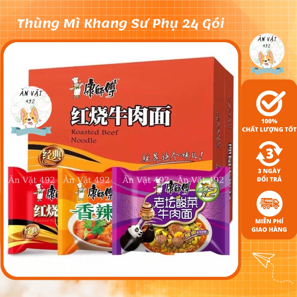 Thùng Mì Khang Sư Phụ 24 Gói - Ăn Vặt 492