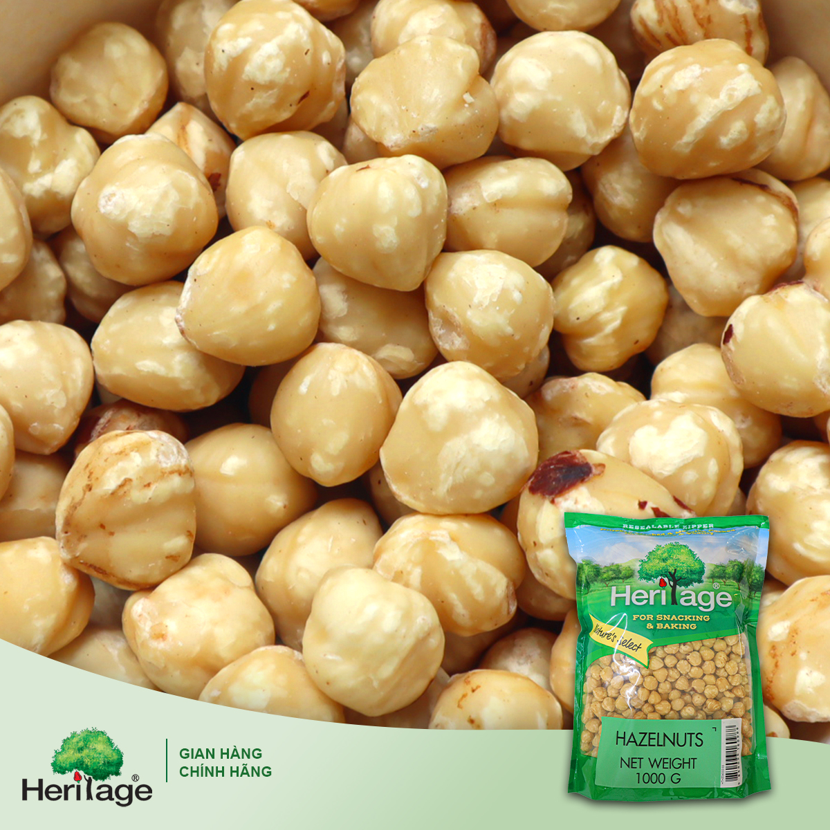 NHÂN HẠT PHỈ HERITAGE THÁI LAN 1KG-Hazelnut