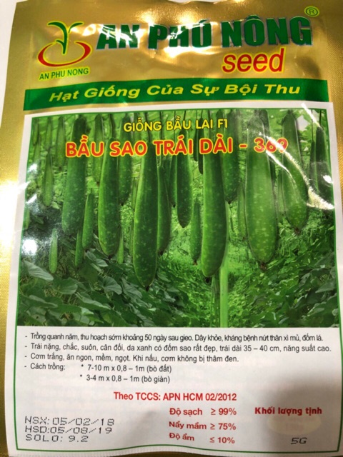 HẠT GIỐNG BẦU SAO TRÁI DÀI