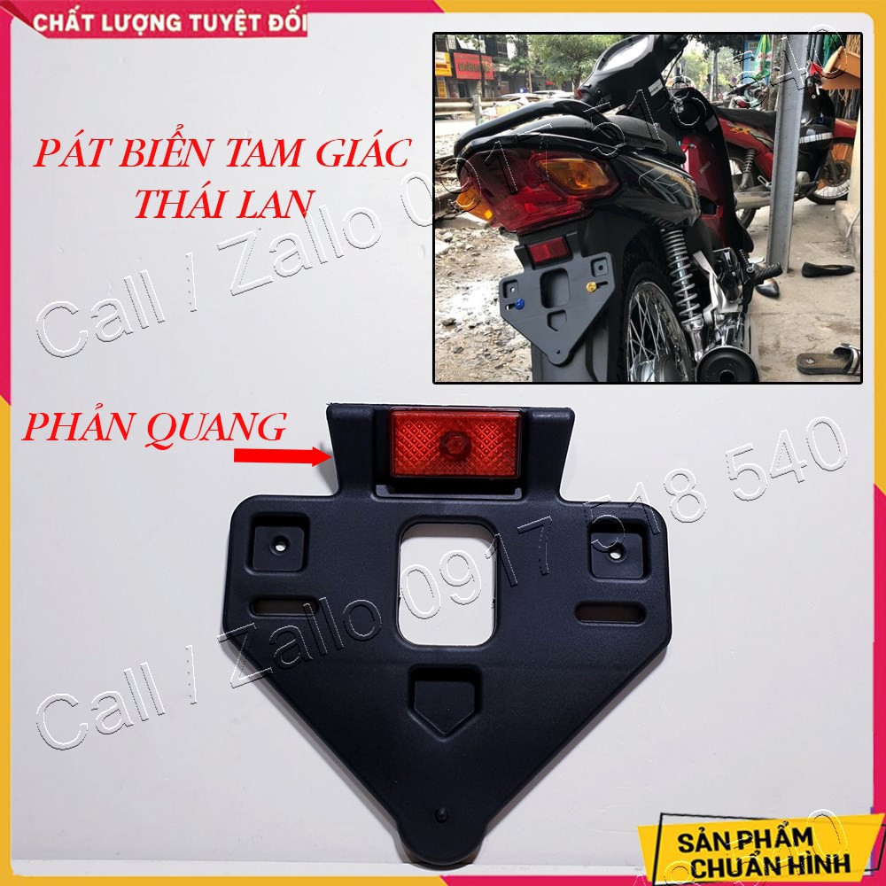 Bát biển tam giác Thái lan (pát , pass bảng số) Dream, Wave, Sirius có phản quang