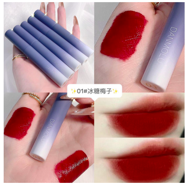 Sét 5 Cây Son Kem Lì DANMOLU Nội Địa Trung | Set 5 cây Son Danmolu nội địa trung - Set 5 cây Son màu đỏ - Hot trend 2021