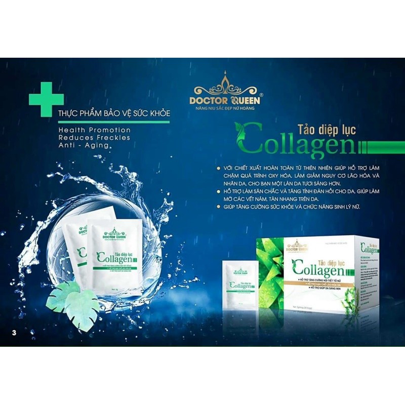 Tảo diệp lục colagen hỗ trợ tăng cường nội tiết tố
