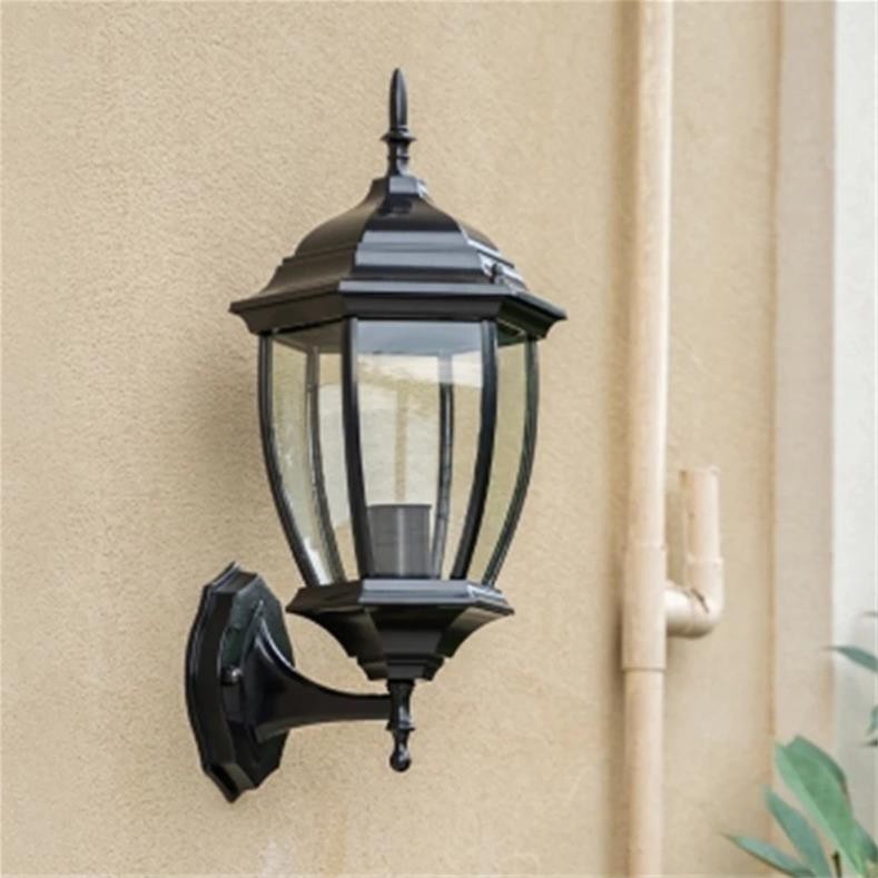[RẺ VÔ ĐỐI] Đèn tường - đèn sân vườn - đèn cột cổng - đèn ngoài hiên - đèn chùa đen 6 cạnh TG031BK HABALI