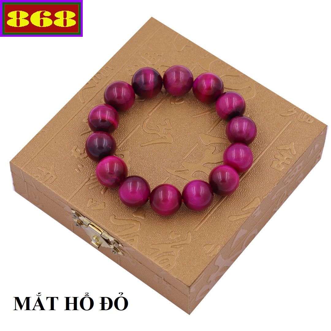 Vòng chuỗi đeo tay Đá 14 ly - Chuỗi tay phong thủy - Hợp mệnh Hỏa, Thổ