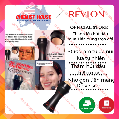 [Hàng chuẩn Úc] Thanh lăn hút dầu Revlon từ núi đá lửa