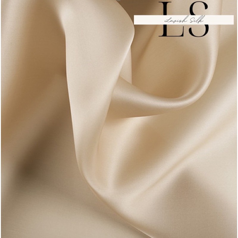 Ga Giường Drap Lẻ Phi Lụa Lavish Silk cao cấp mát lạnh hàng loại 1  - Vàng Kem