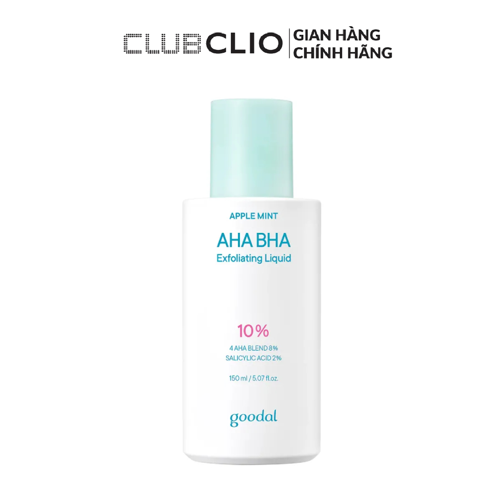 Tẩy tế bào chết dạng lỏng goodal apple mint aha bha 10% exfoliating liquid 150ml