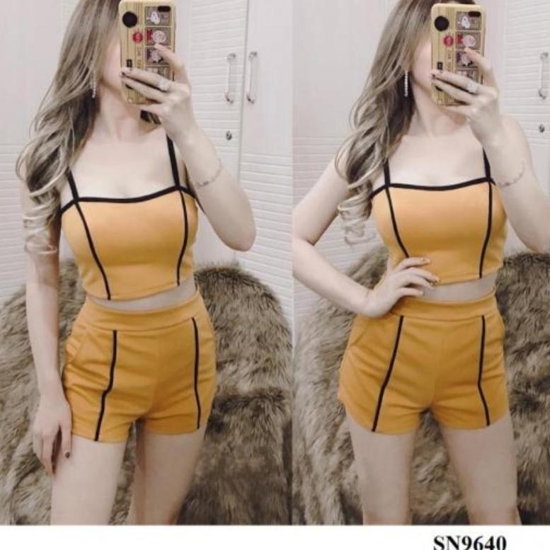 sét quần ngắn phối viền kute