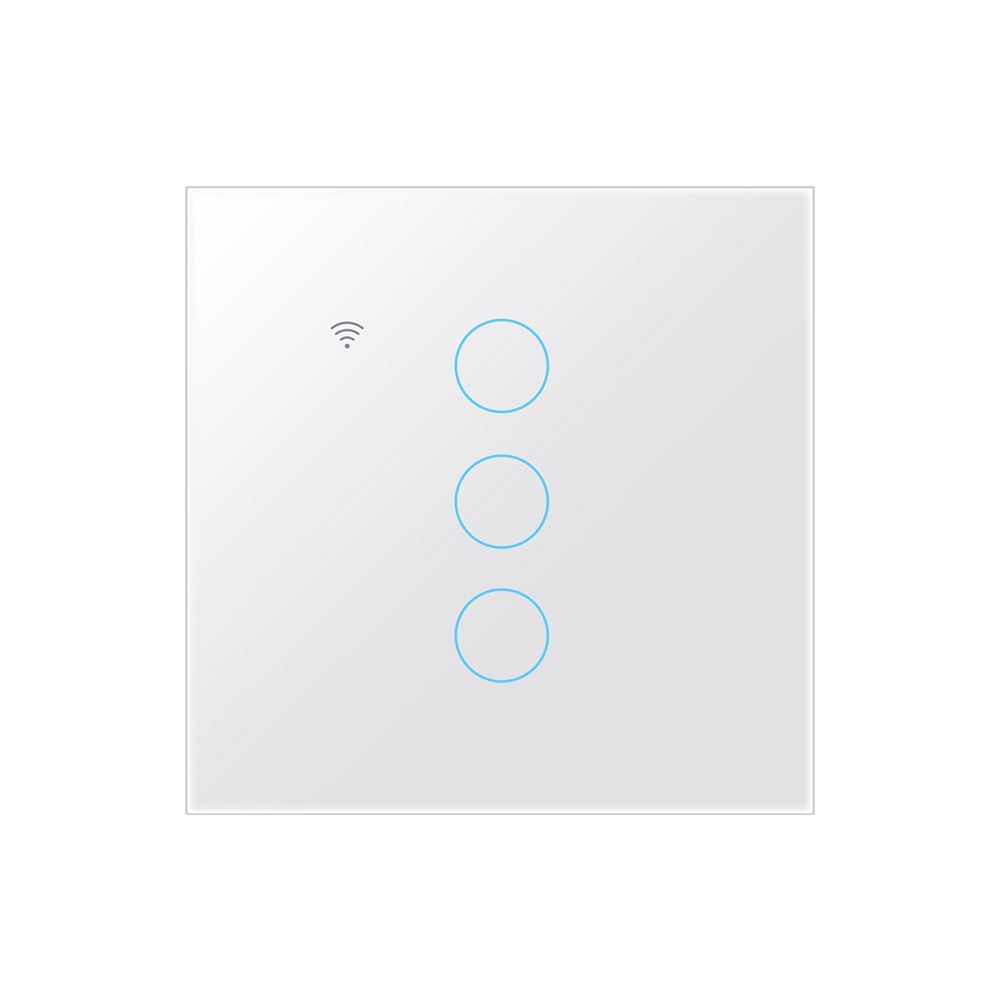 Tuya us smart switch wifi smart touch switch wall light switch 100v-250v 10a 1/2/3/4 gang support app/touch/voice control universal smart home