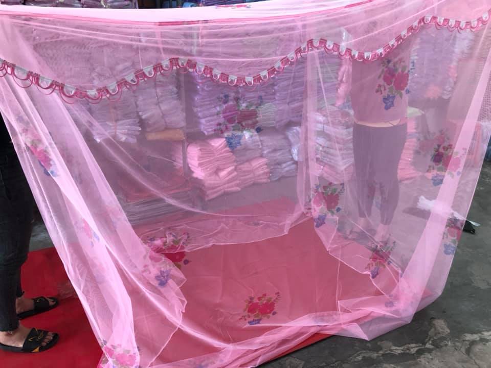 mùng vol xịn in bông cao cấp (1m6 x 2m)