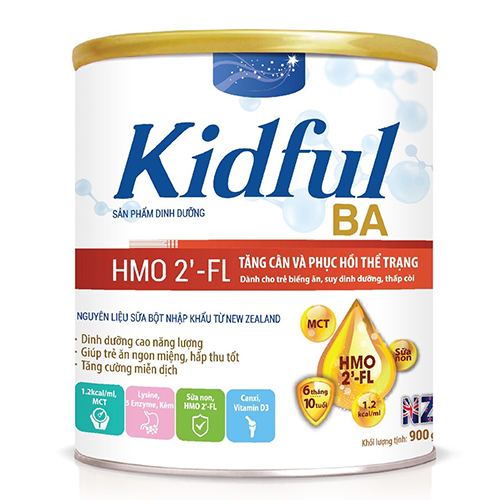 Sữa bột kidful ba tăng cân cho bé, lon 900g