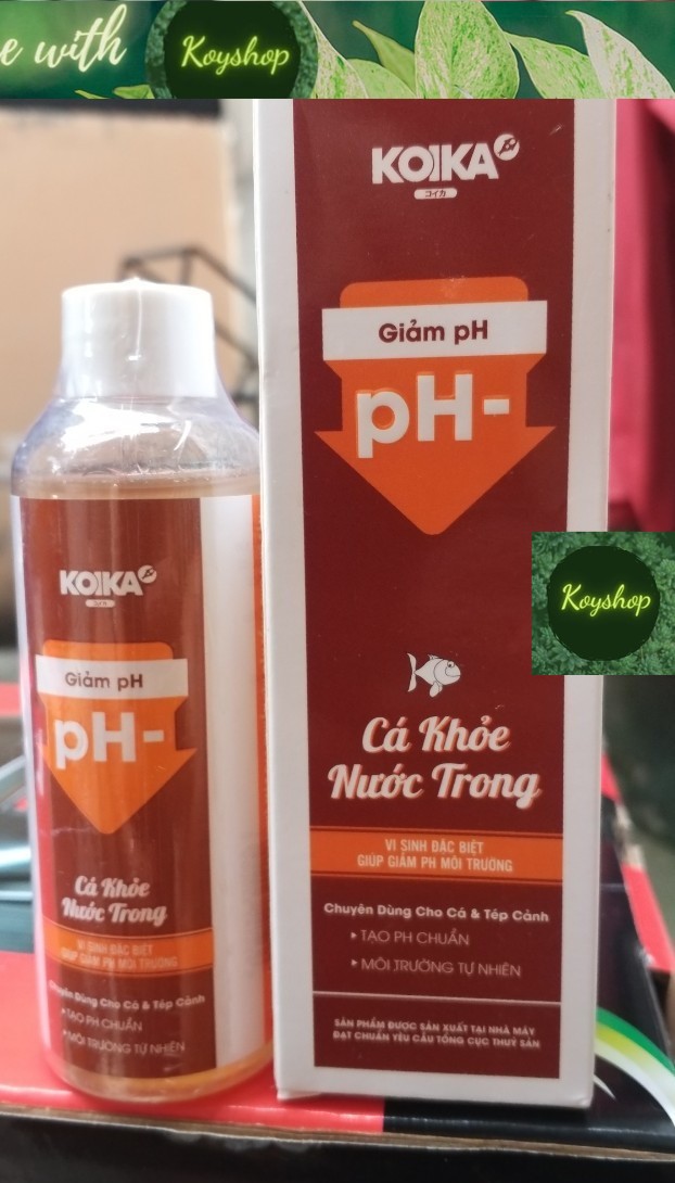 Koika ph-, ph+ dung dịch tăng/giảm ph cho hồ cá cảnh, hồ thủy sinh