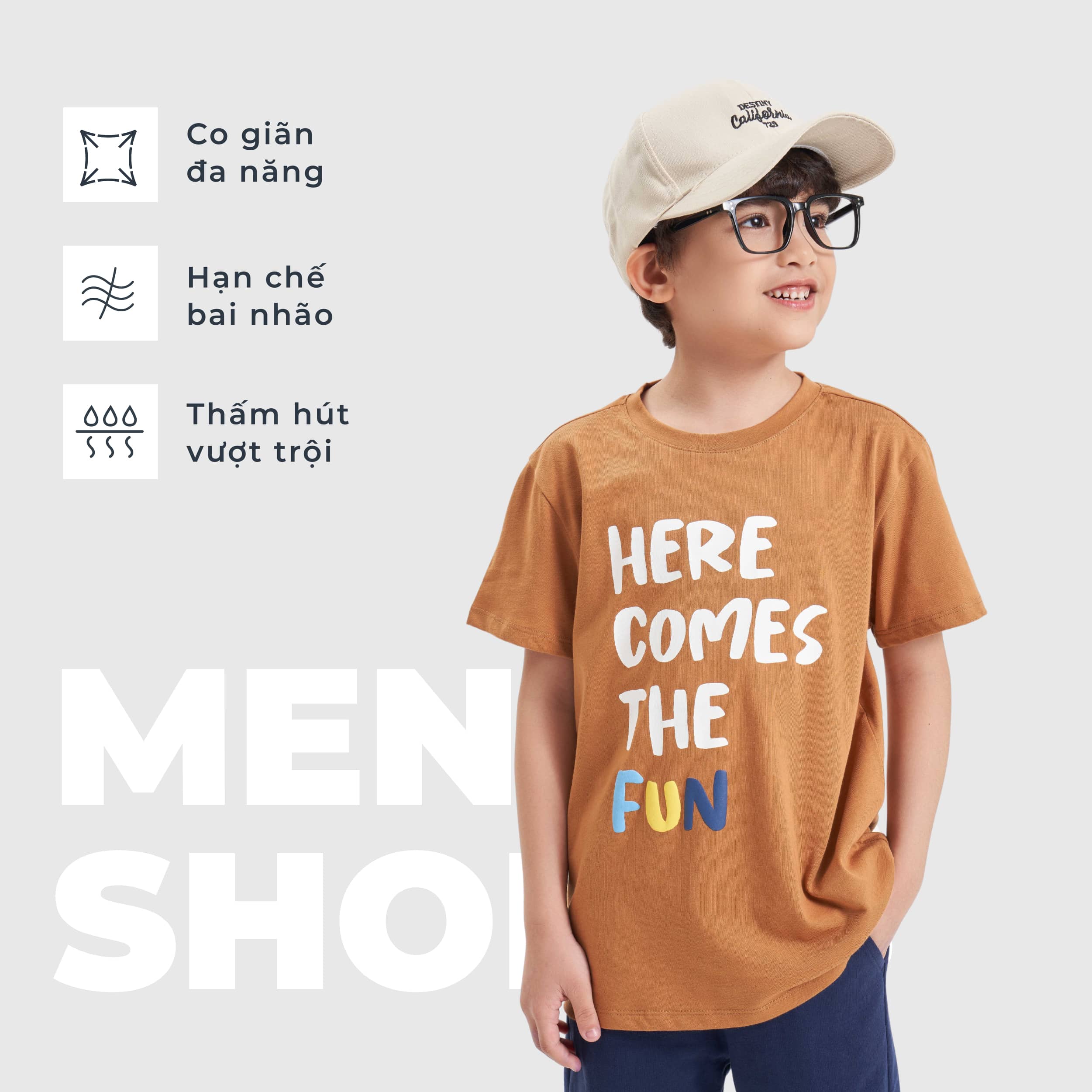 [CHỈ 5.11 VOUCHER TỚI 500K] Áo phông bé trai CANIFA 100% cotton 2TS24S001