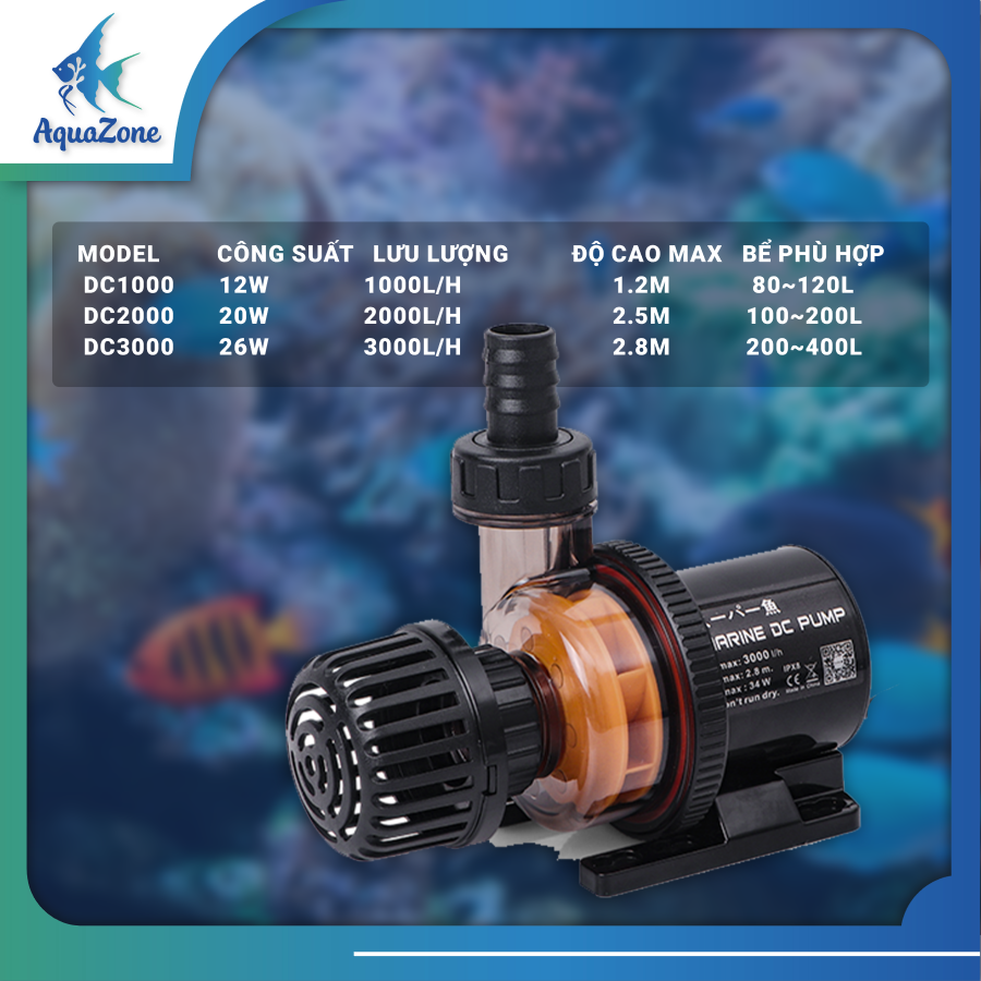 Máy Bơm Bể Cá Marine DC Pump ( DC1500 - DC 9000 )