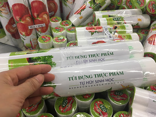 CUỘN NILON ĐỰNG THỰC PHẨM TỰ PHÂN HỦY (100 TÚI)