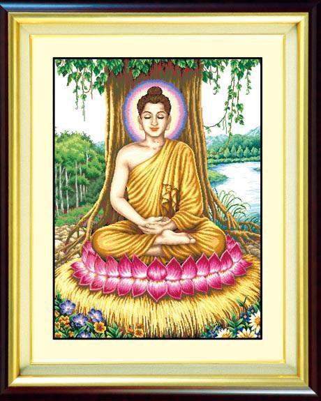 [HCM]Tranh thêu chữ thập Phật Bồ Đề 333021