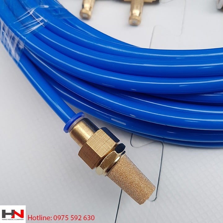 Combo 10m dây phun sương phi 8mm, 5 béc gữa, 1 béc cuối