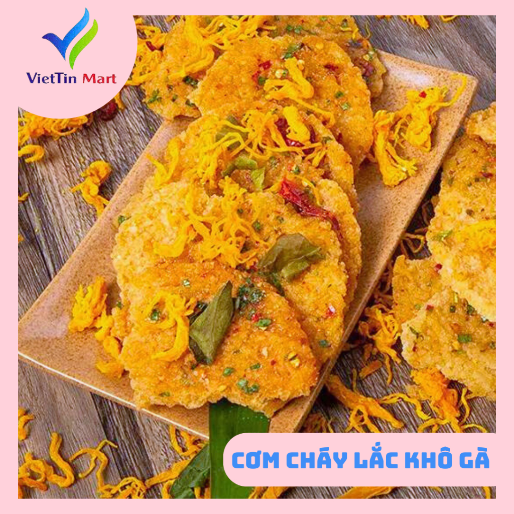 300GR_ Cơm Cháy Lắc Khô Gà Lon Pet
