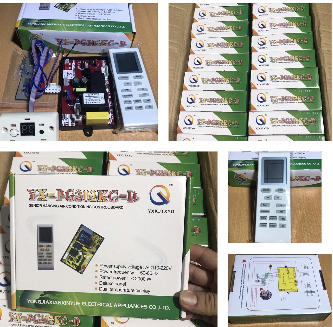 Bo Mạch Điều Hòa Đa Năng  6 dây YX-PG202KC-D ( Có Mặt Hiển Thị )