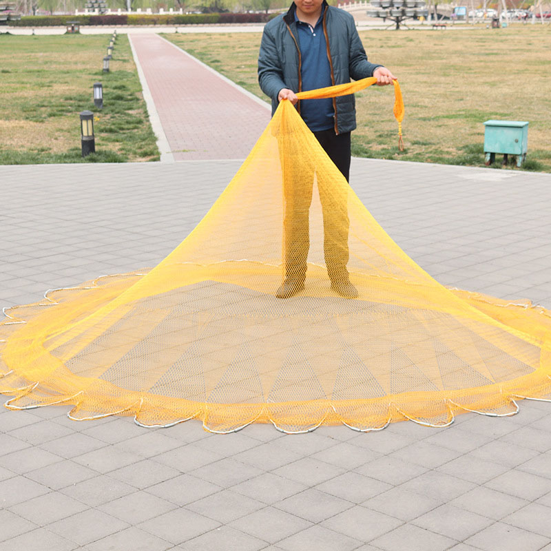 Chài dù vàng chân chì đúc  cao 2m chài bắt cá sông, suối, ao, đầm, biển. giá rẻ CV-01