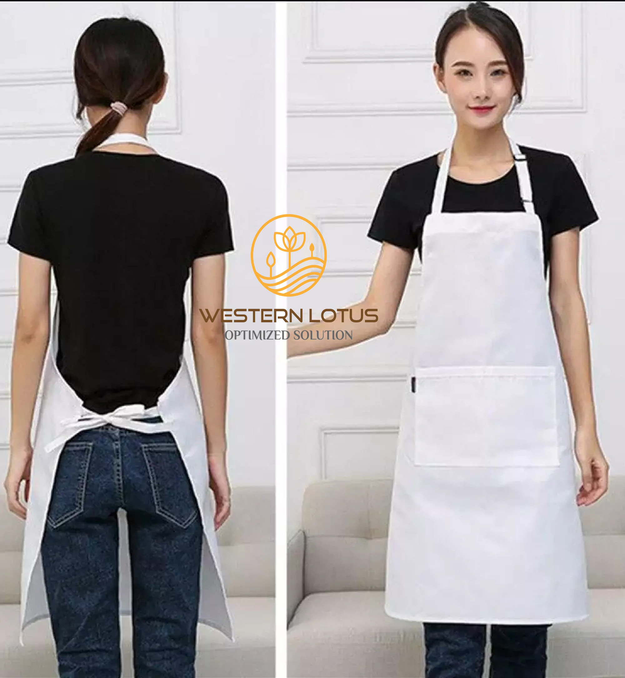 [HCM]Tạp Dề Trắng Đồng Phục Hàng Đẹp Gía Gốc