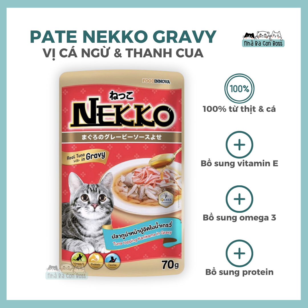 [Gói 70g] Pate Cho Mèo Nekko Gravy