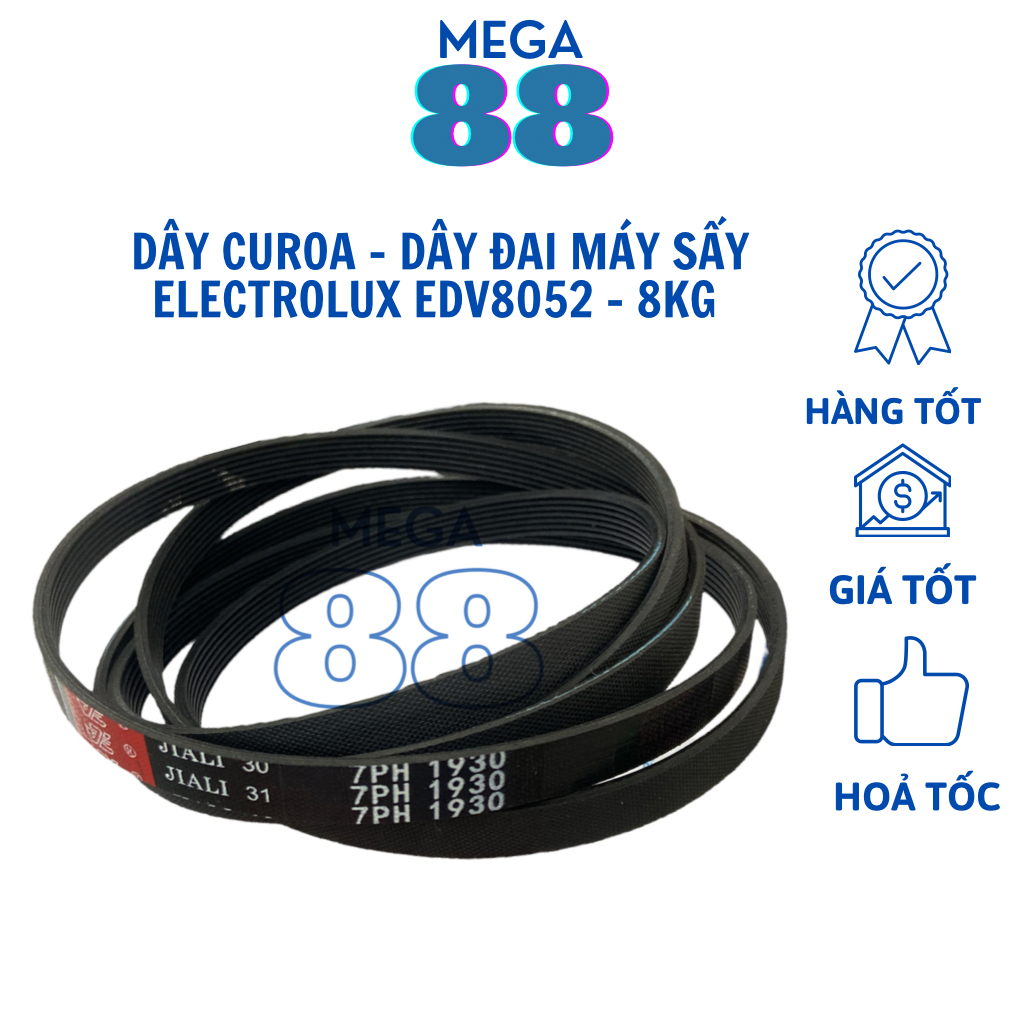 Dây curoa máy sấy Electrolux 8kg EDV8052 loại tốt - dây đai máy sấy Electrolux edv8052 8kg