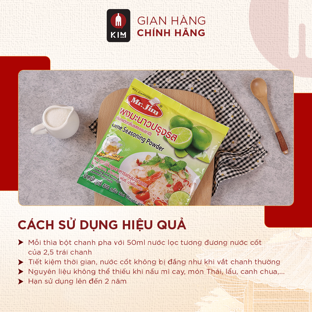 Bột Chanh Thailand Mr Jim (Gói 400g)