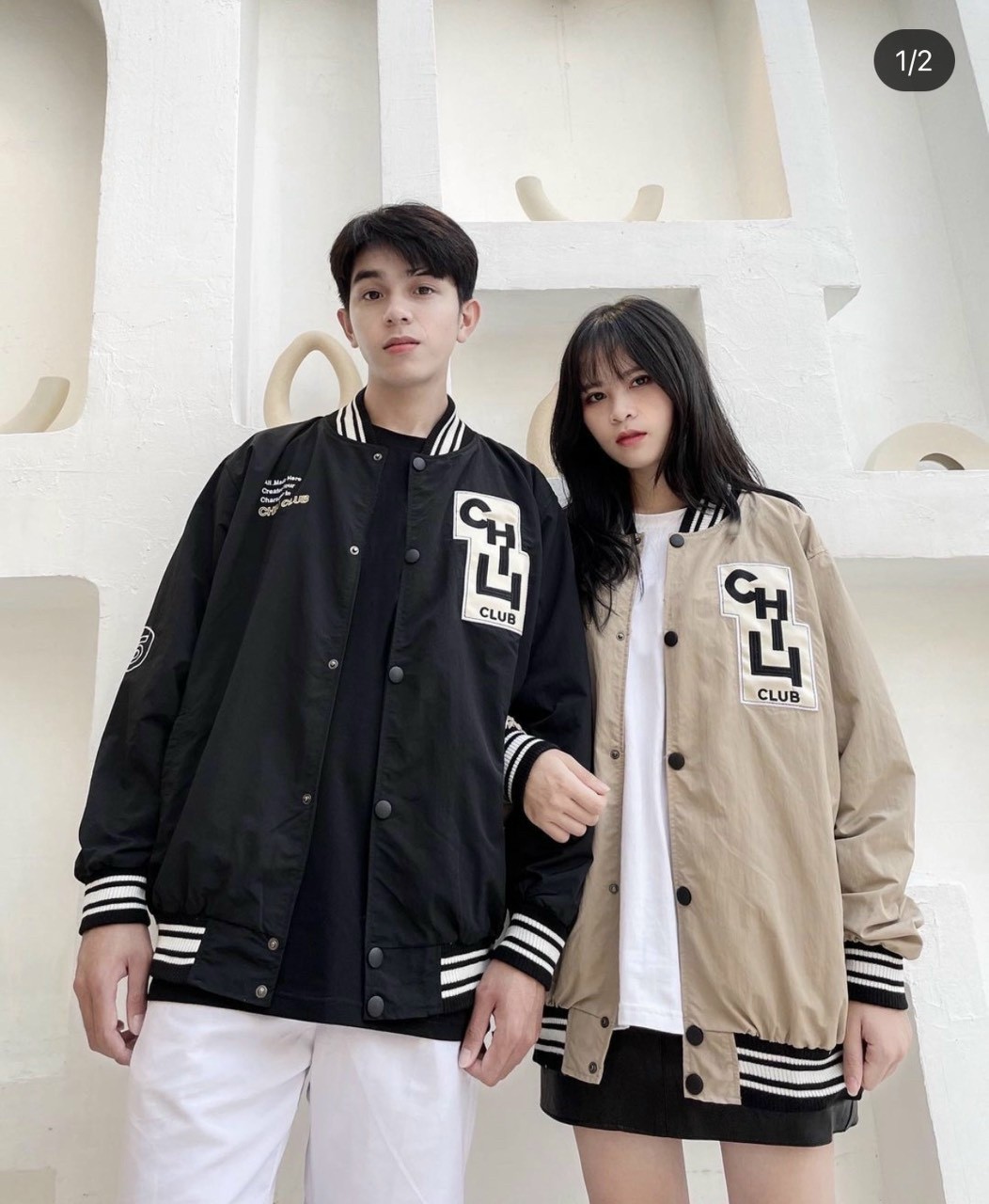 [FREESHIP TOÀN QUỐC] áo khoác dù nam nử BOMBER nút bấm TP328