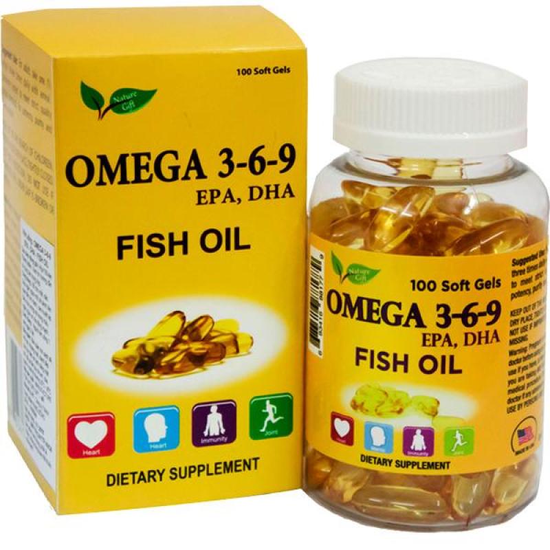 Nature Gift_01 Hộp Dầu cá hồi Omega 369 (100v/hộp) cao cấp