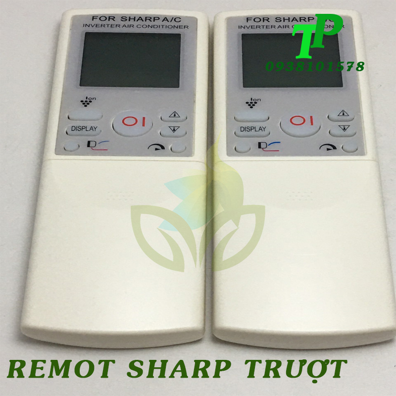 Điều Khiển, Remote Máy Lạnh Điều Hòa Sharp Trượt (Tặng Kèm Pin)