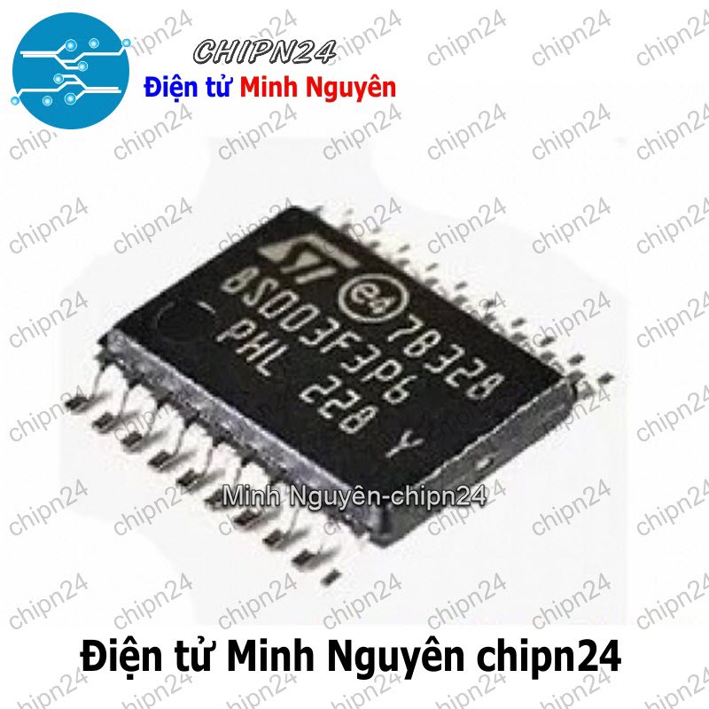 [1 con] (SOP) IC Dán STM8S003F3P6 TSSOP-20 (SMD) (STM8S 003F3P6) - HH000456
