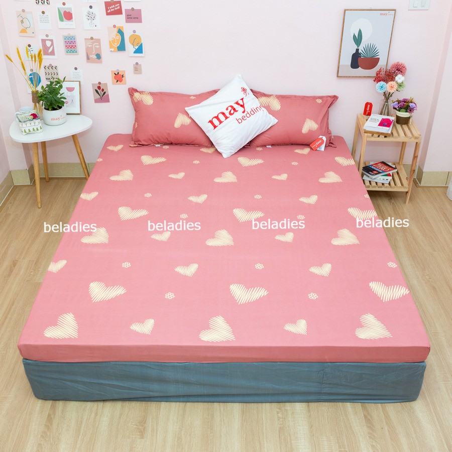 Bộ ga giường drap trải giường kèm 2 vỏ gối nằm nhiều mẫu m2,m4,m6,m8,2m2 Belady bedding