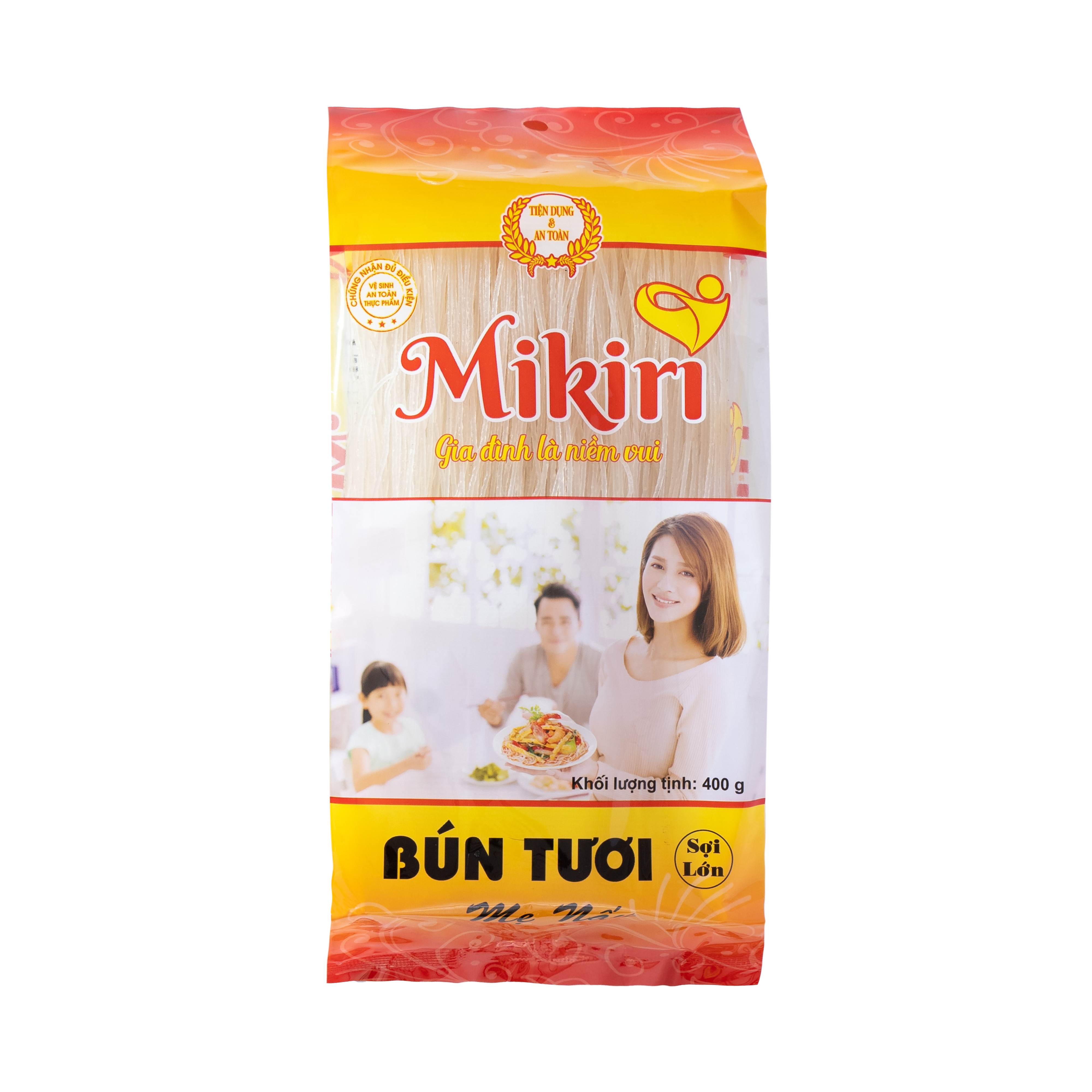 Combo 6 gói bún tươi sợi lớn 400g