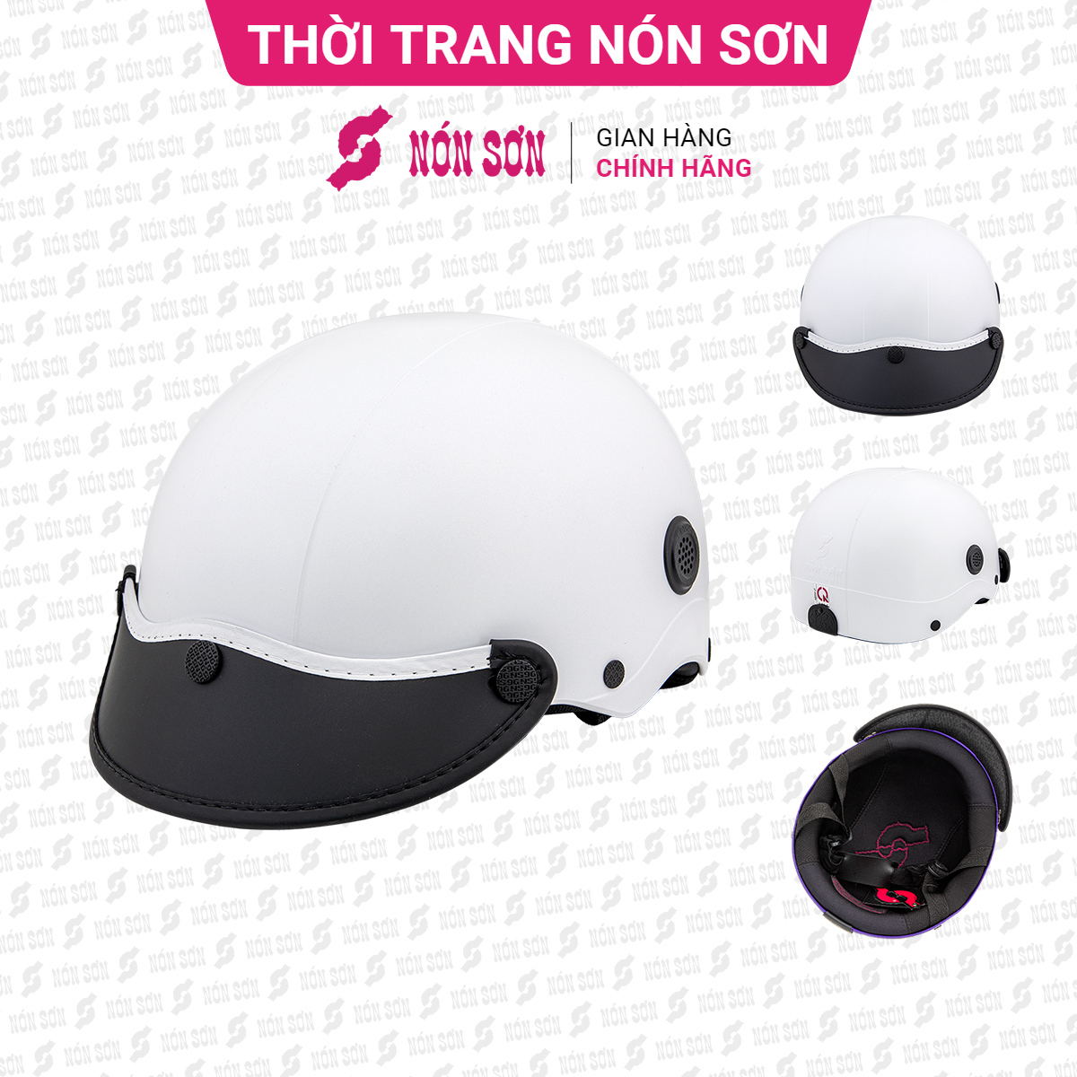 Mũ bảo hiểm lỗ thông gió NÓN SƠN chính hãng ATG-TR002
