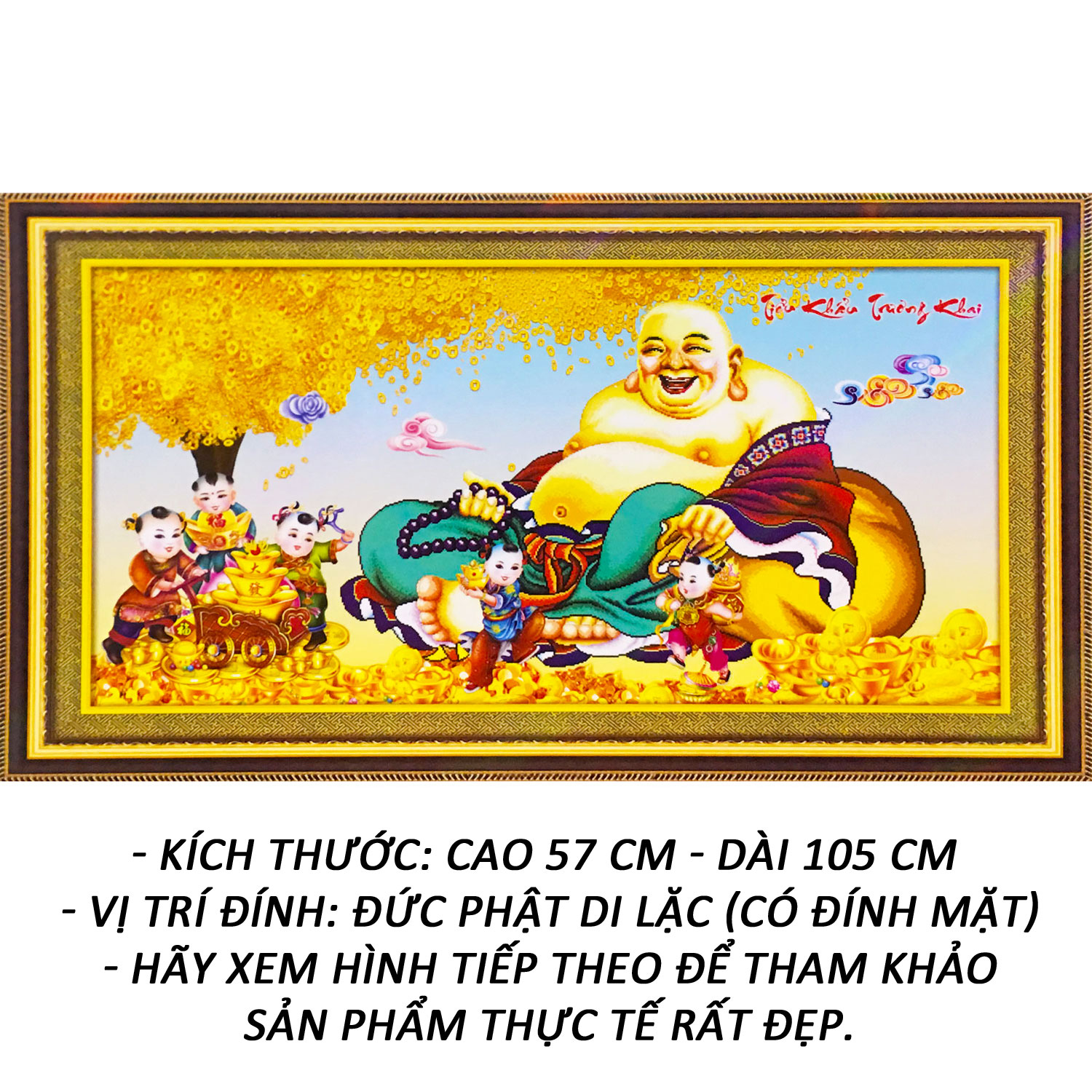 Tranh đính đá giá rẻ - phật di lặc ban phú quý -