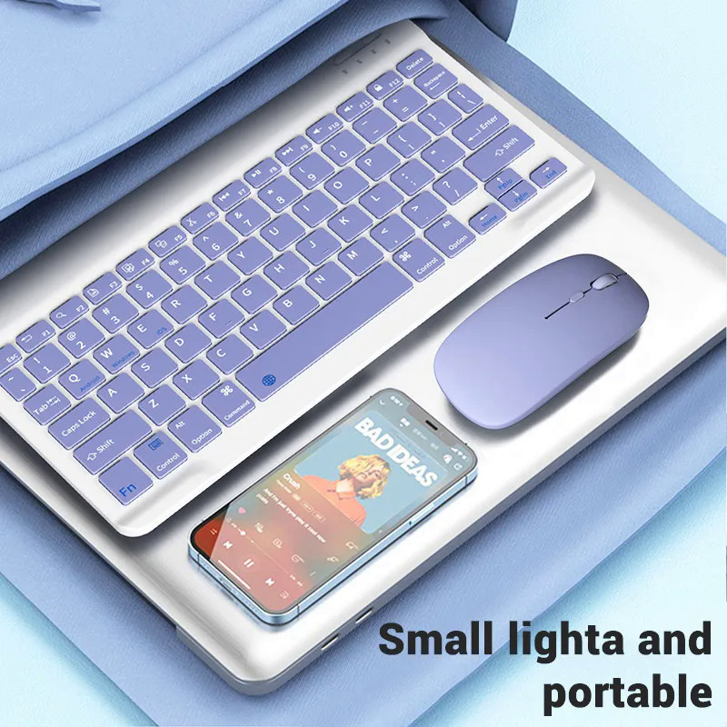 Bluetooth Wireless Keyboard Mouse For Android IOS Samsung Tablet For Air Pro Mini Russian Korean Keyboard